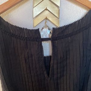 Anthropologie black sleeveless blouse